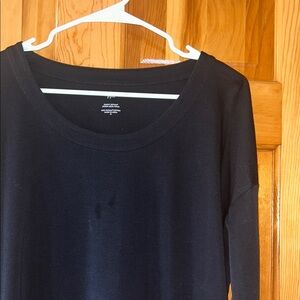 J. Jill Black Long Sleeve Scoop Neck Tunic